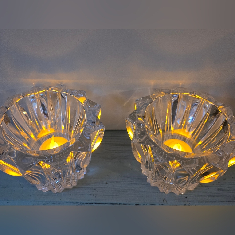 Matching Crystal Candle Holders